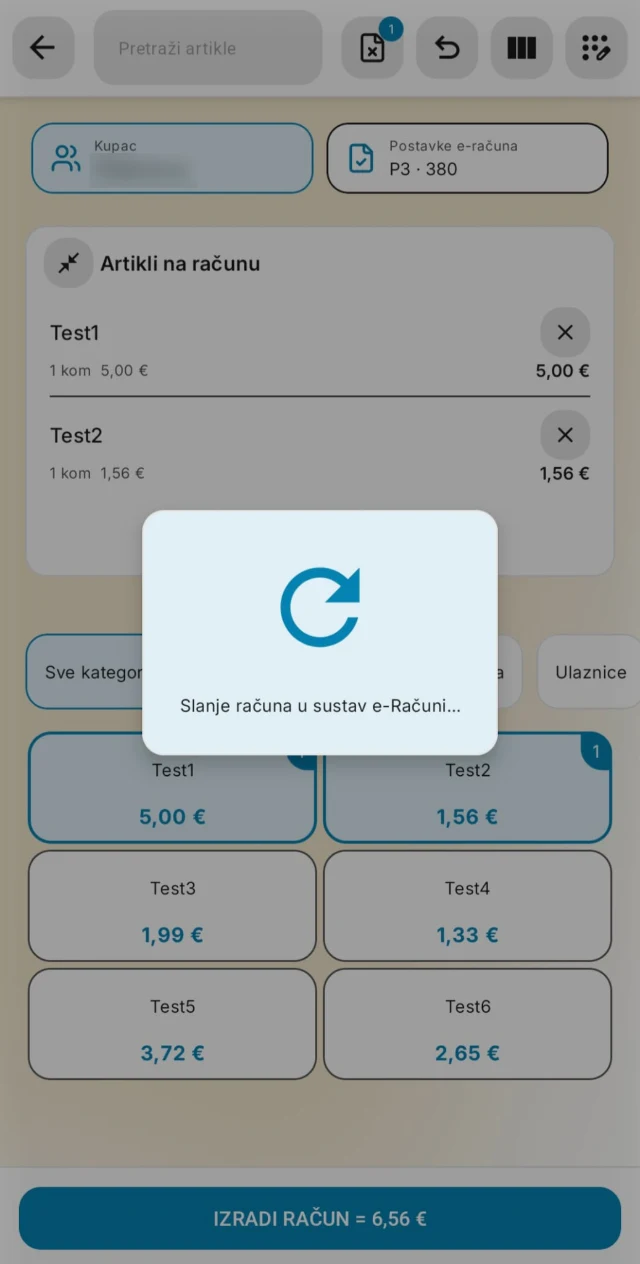 Slanje e-računa u sustav